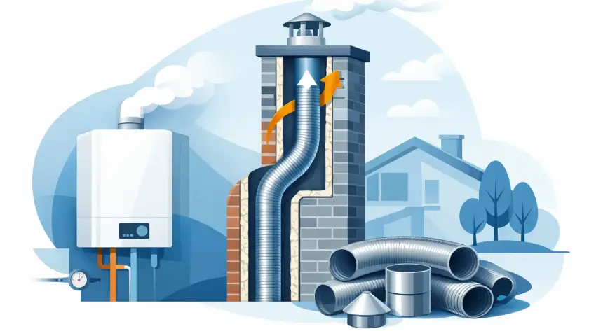 Kéménybélelés kondenzációs kazánhoz