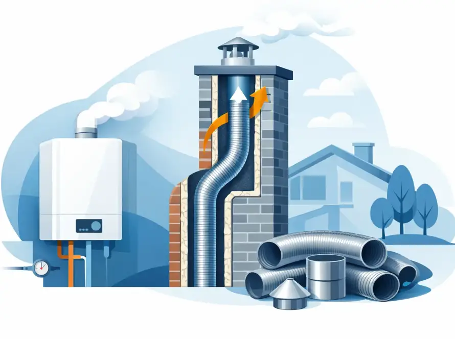 Kéménybélelés kondenzációs kazánhoz