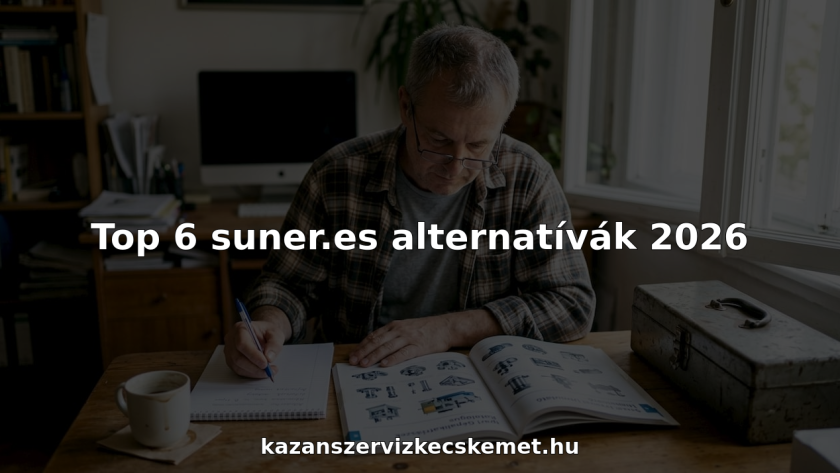 Egy szerelő éppen fűtéstechnikai alkatrészek katalógusait böngészi és hasonlítja össze.