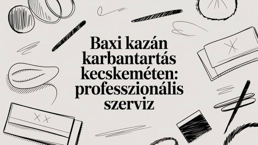 Promotional banner advertising professional boiler maintenance in Kecskemét (Baxi kazán karbantartás Kecskeméten)
